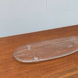 Large Vintage Glass Plate in the Shape of a Swedish Fish by Pukeberg Glass