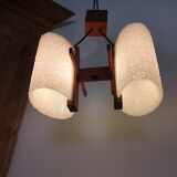 Vintage suspension, Scandinavian in perspex and wood