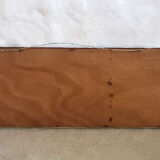 White art-deco mirror 134x32cm