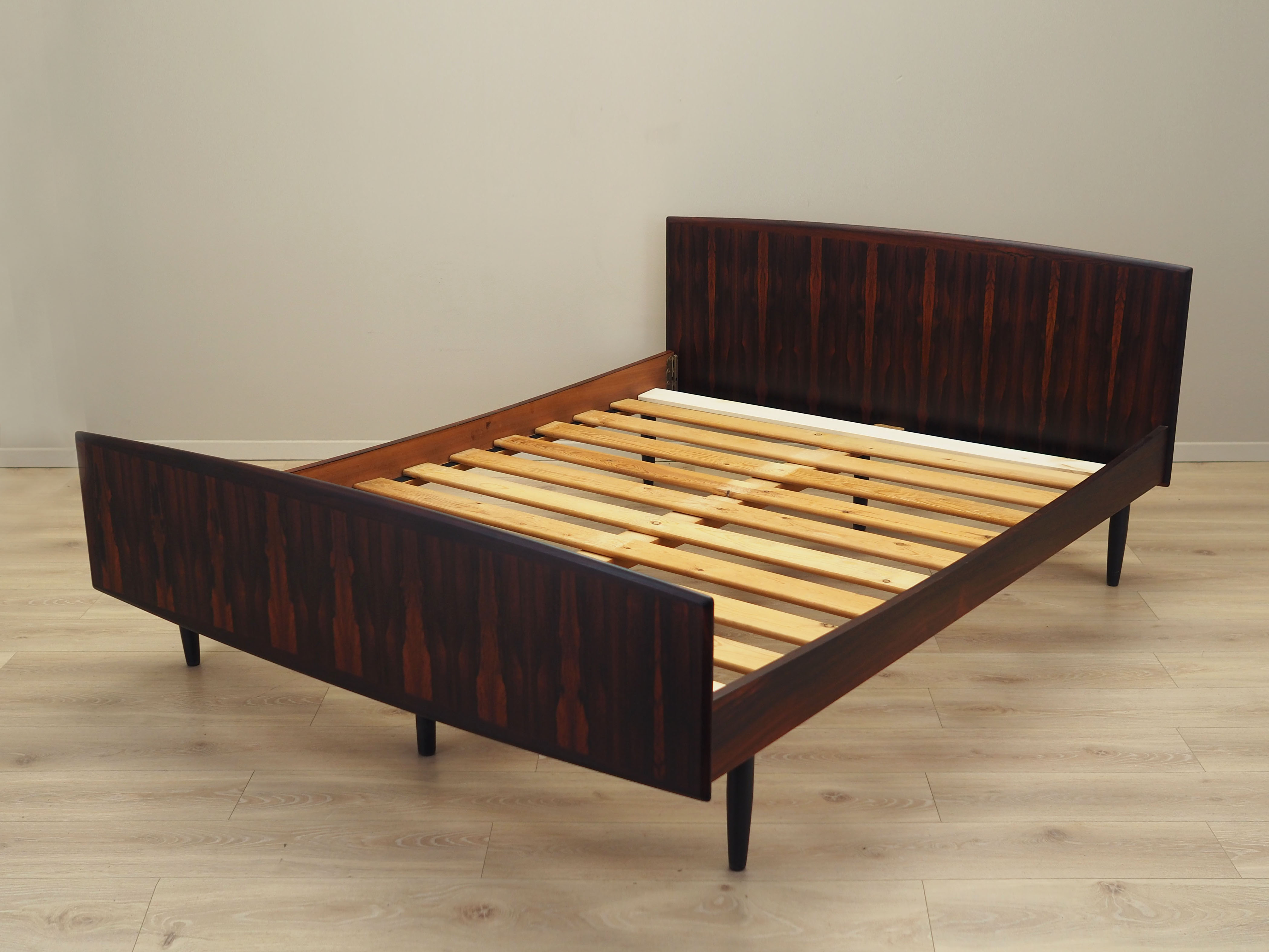 Rosewood bed, Danish design, 1970s, manufactured by Omann Jun