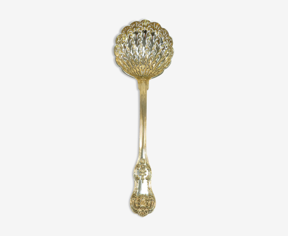 Cuillere à saupoudrer à sucre en vermeil XIXeme poincon vieillard 1819-1838