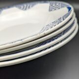 Set of 4 hollow plates Moulin des loups Orchies Hamage model Pantin vintage