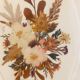 Bouquet frame of dried flowers