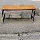 Vintage metal and wood console