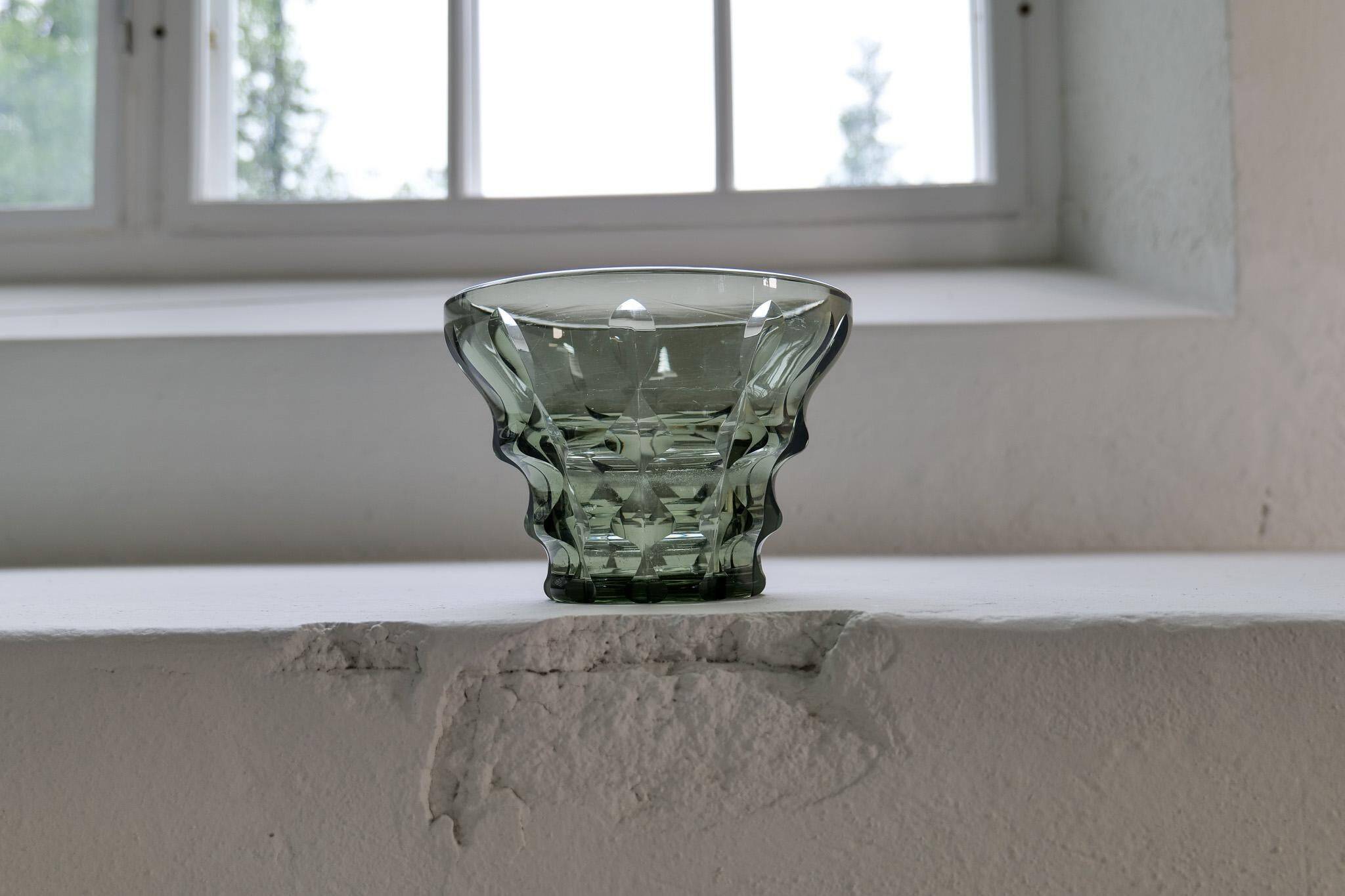 Art Deco glass bowl Sweden 1930s