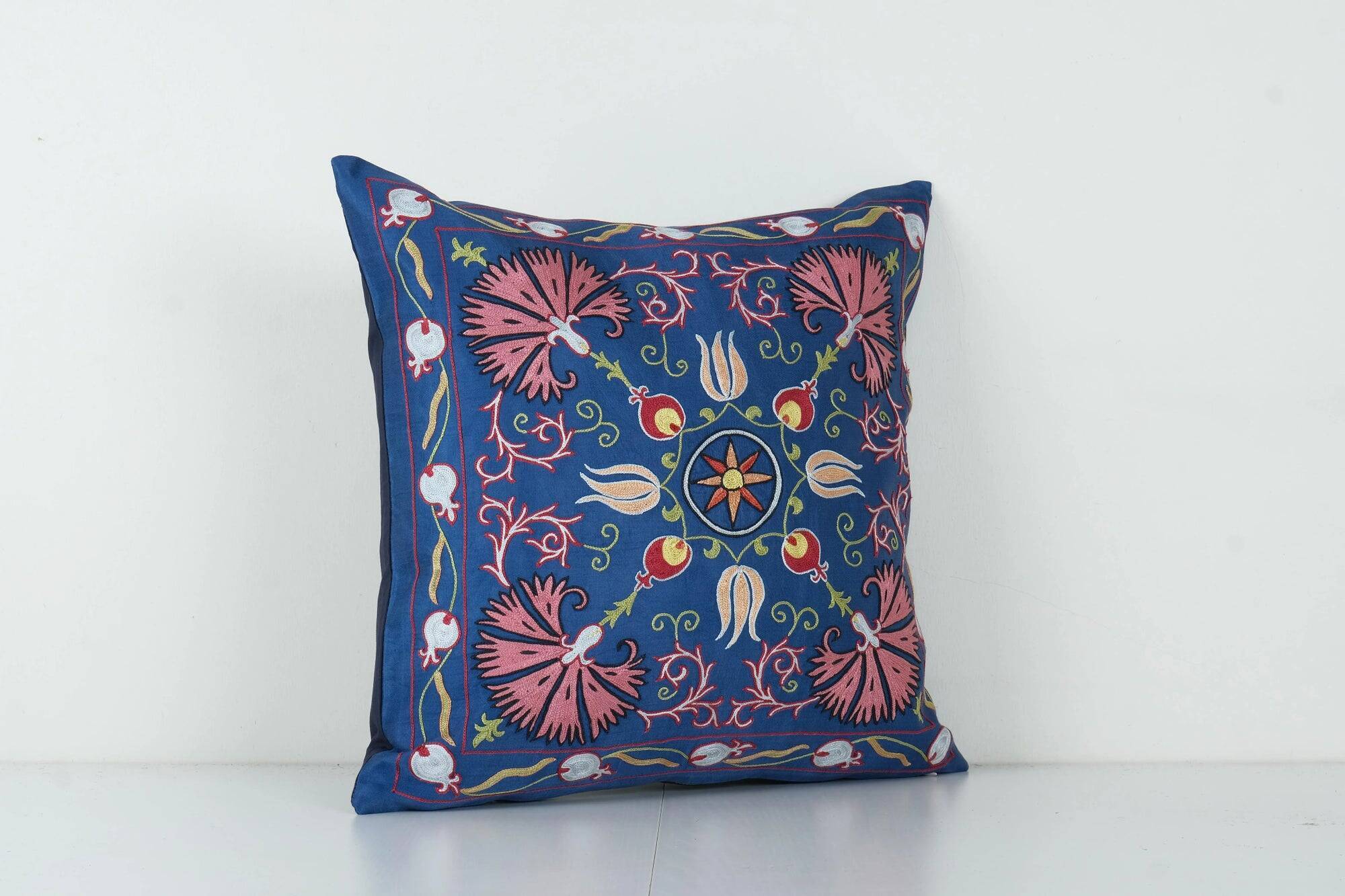 Vintage embroidered cushion cover 51x51 cm