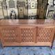 Vintage 1960s oak and oak marquetry sideboard
