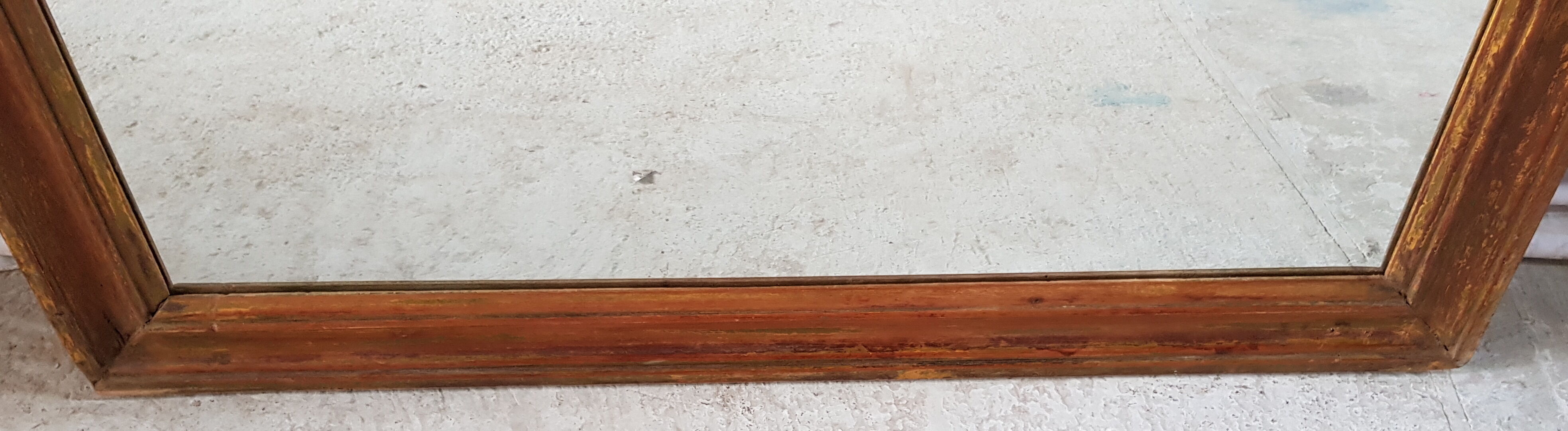 Old large mirror made of teak with frame