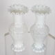 Vases baroques en opaline blanc