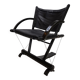 Fauteuil lounge en cuir Weishäupl Werkstätten String, 1980