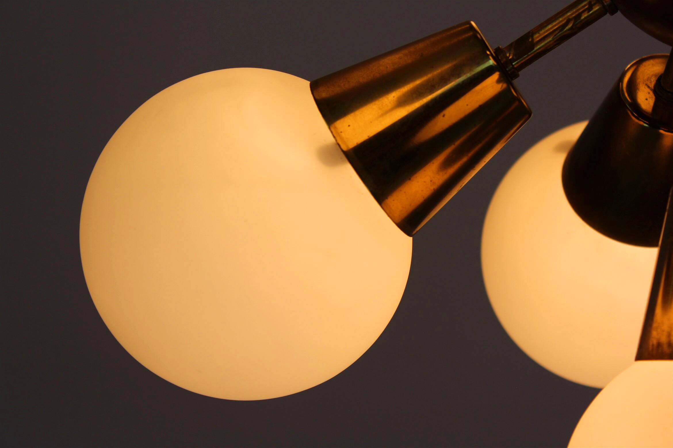 Lustre Spoutnik Mid-Century de Kamenický Šenov, 1970s