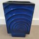 Vase Steuler de Cari Zalloni • 20 cm • Bleu émaillé • Spirale/Tourbillon
