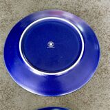 Set of 4 blue plates, Hoganas Keramik, Sweden
