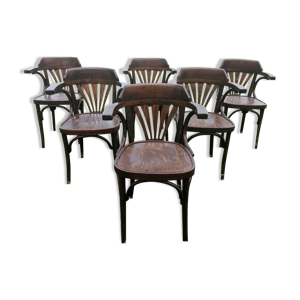 Lot de 6 fauteuils bistrot