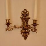 Applique murale suédoise en laiton, style milieu du siècle