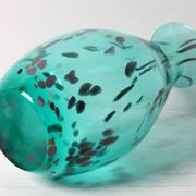Lenox American Design Art Glass Teal with Gold Speckled Rare Vase / 1990s