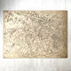 Old cardboard map of Paris - 5th and 6th Arrondissement