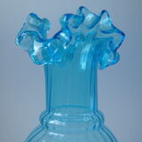 Blue vase with collar