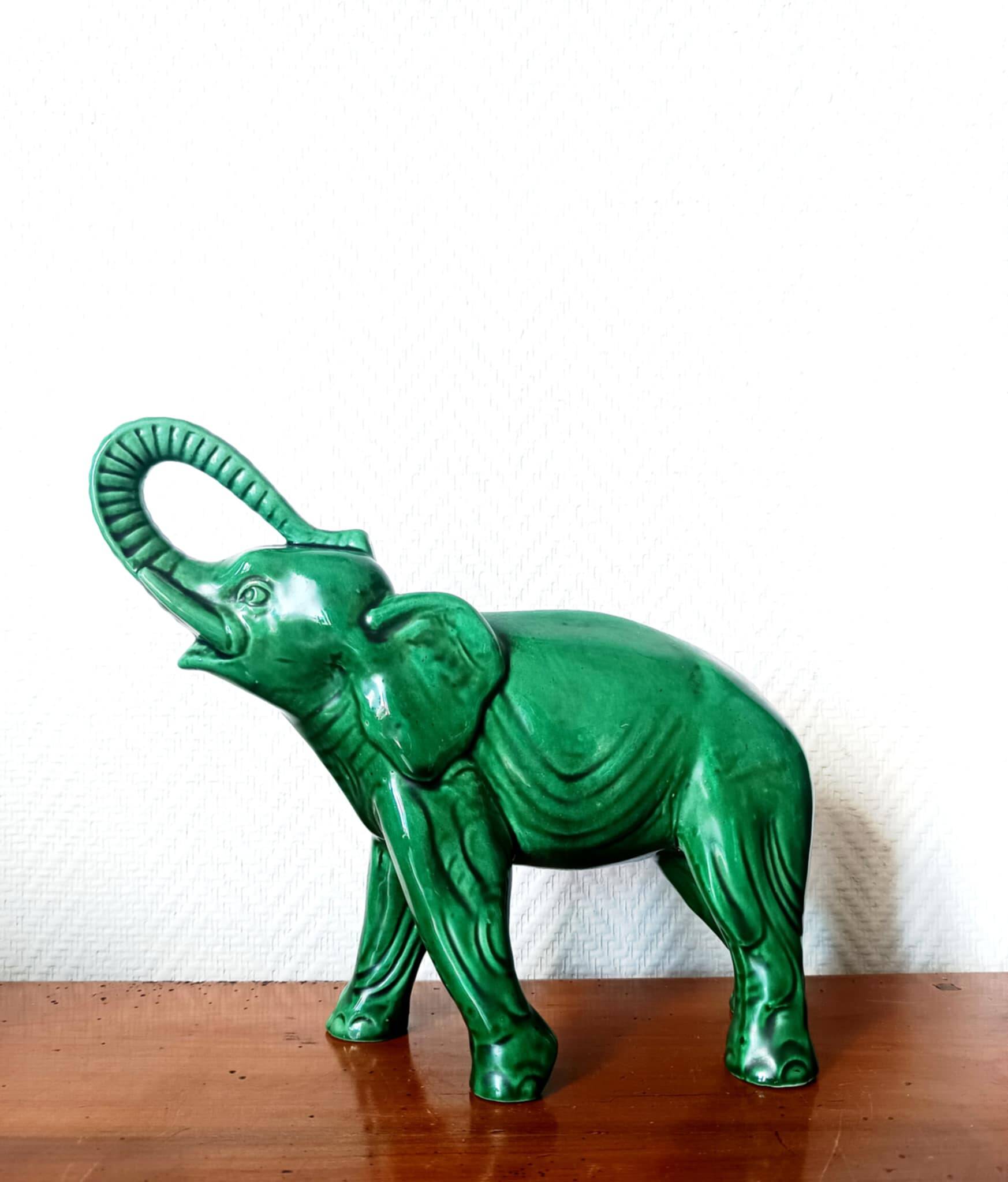Art Deco ceramic elephant from Saint Clément