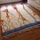Handwoven Moroccan rug - Beni Ouarain style - orange pattern - wool - 280 x 190 cm