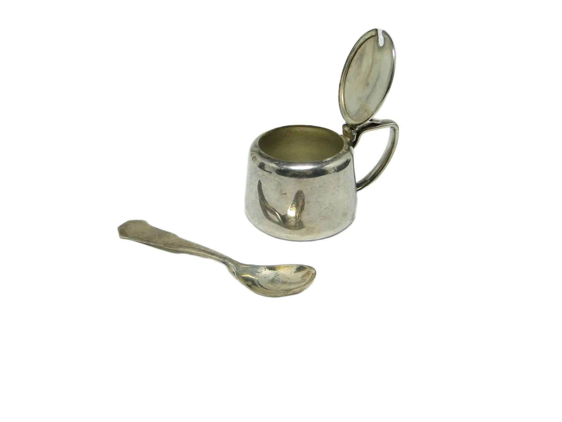Art Deco salt shaker, silver-plated brass, Sweden, 1930s.