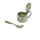 Art Deco salt shaker, silver-plated brass, Sweden, 1930s.