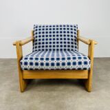 Armchair pine 70s chalet style