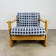Armchair pine 70s chalet style