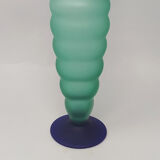 1970s Astonishing Green and Blue Bottle in Murano Glass By Michielotto