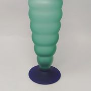 1970s Astonishing Green and Blue Bottle in Murano Glass By Michielotto