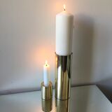 Danish mid century brass candleholders set of 2