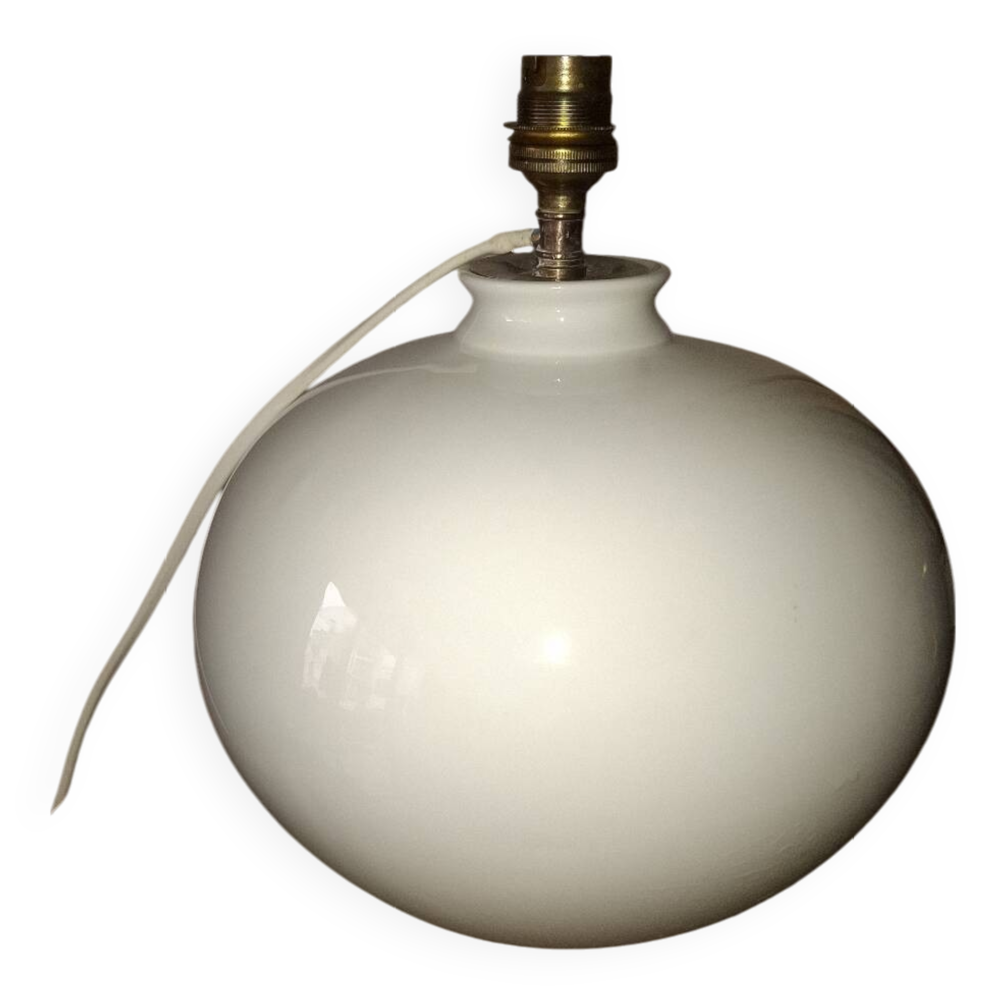Limoges porcelain ball lamp base from the 60s and 70s
