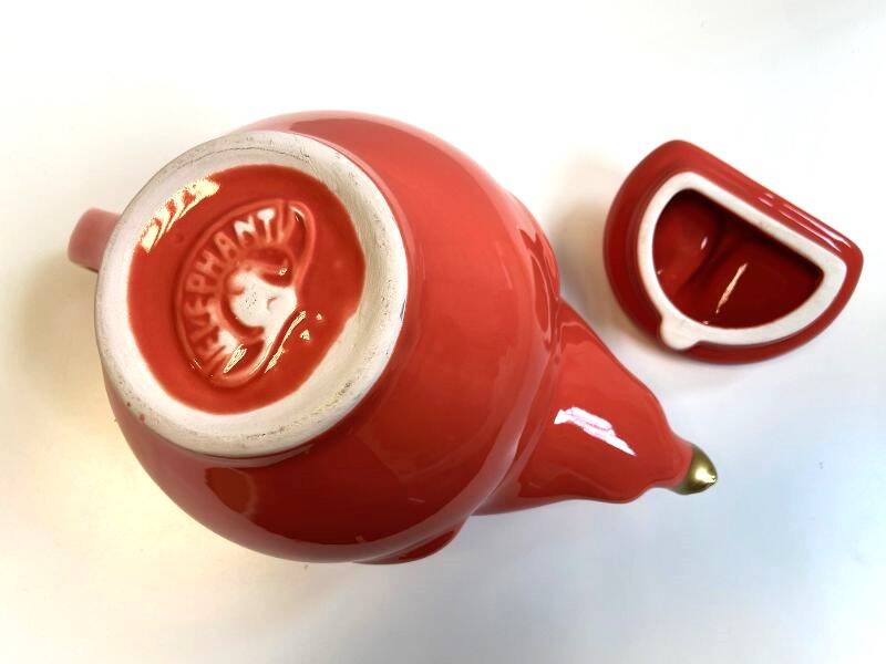 Objet Publicitaire Emblématique Théière en Céramique Éléphant Corail Lipton