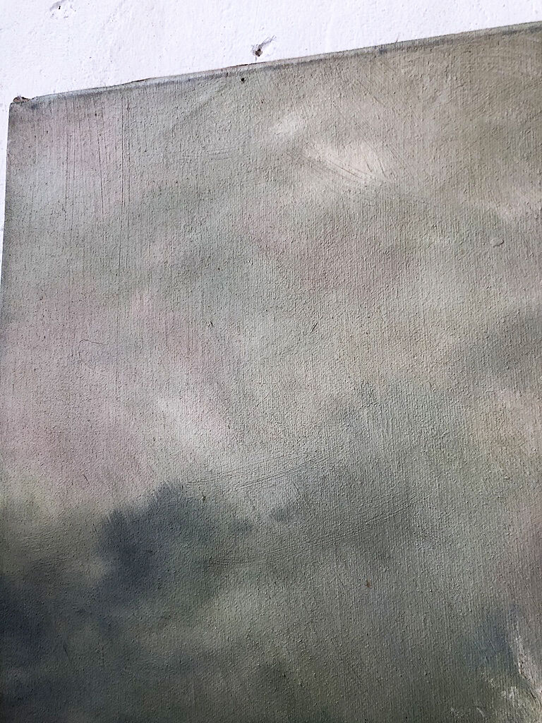 Oil painting raging sea L.Vermont 19th
