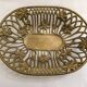 Openwork Art Nouveau basket in gilded brass