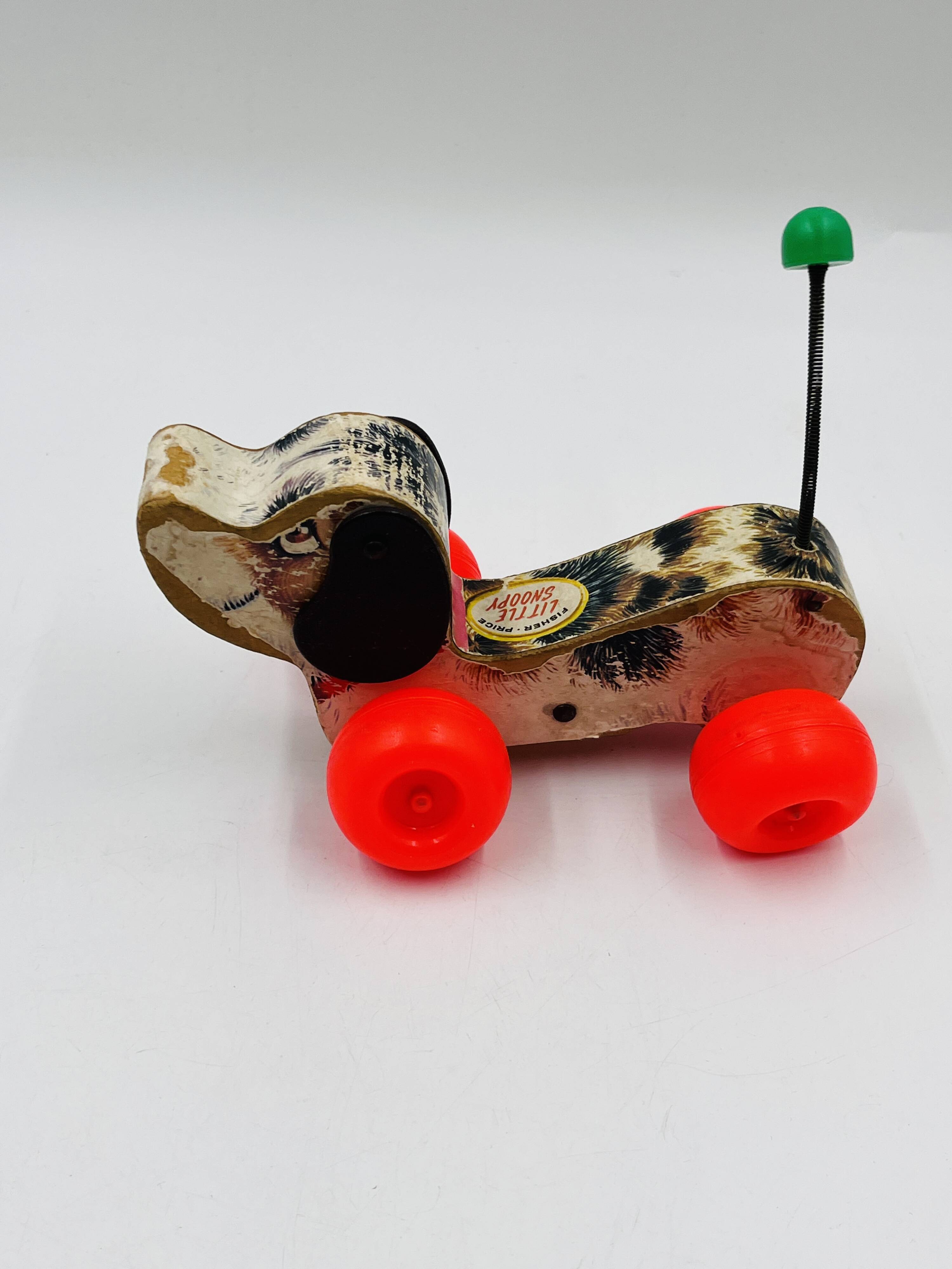 Set of 4 Fisher-Price wooden toys from the 1960s