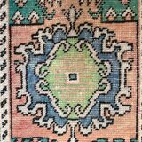 Small Vintage Turkish Rug 87x56 cm, Short Runner, Tribal, Shabby, Mini Carpet