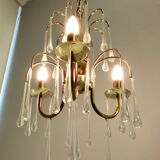 Murano Glass Teardrop Chandelier in the Style of Venini, Italy