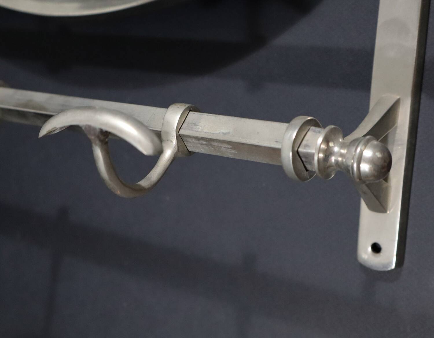 Antique Metal Train Coat Rack with Mirror French Luggage Rack