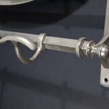 Antique Metal Train Coat Rack with Mirror French Luggage Rack