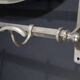 Antique Metal Train Coat Rack with Mirror French Luggage Rack