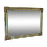 Miroir rectangulaire rotin, bambou 1960