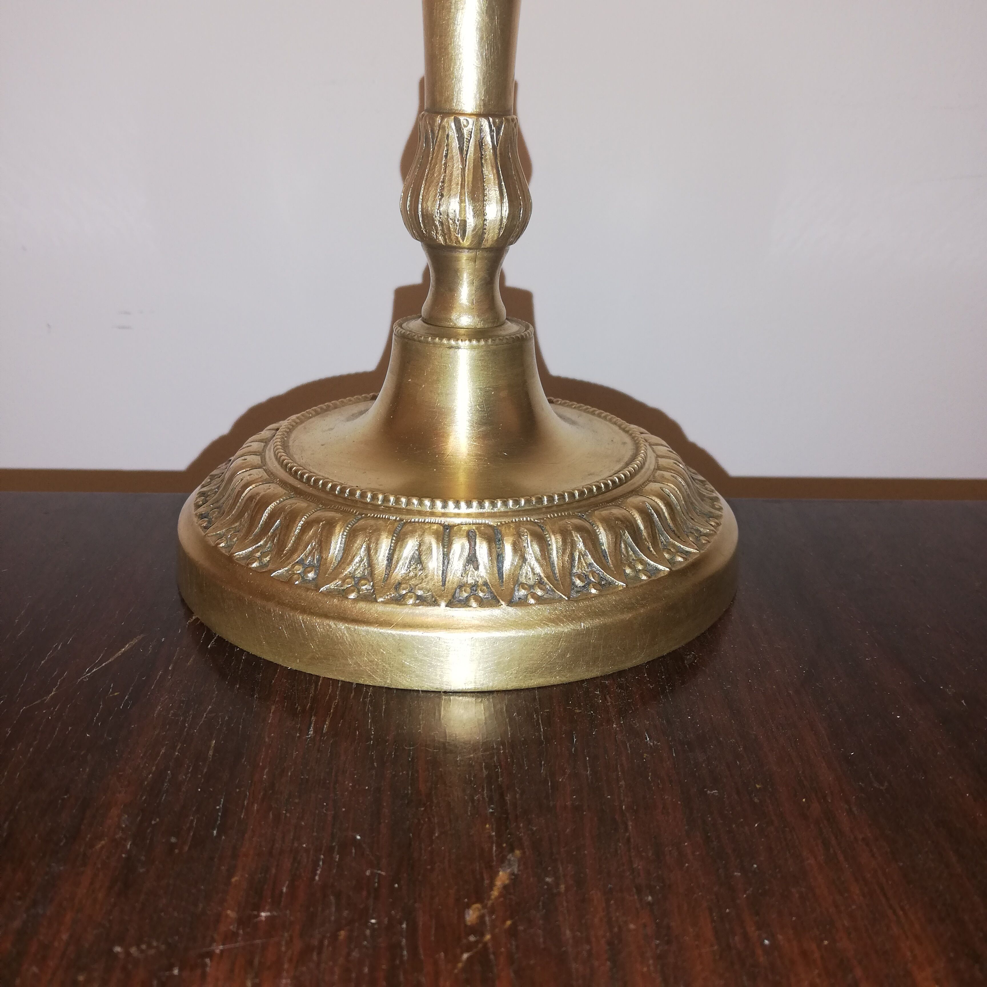 Louis XVI-style gilded bronze candlestick