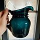 Vintage turquoise blue carafe