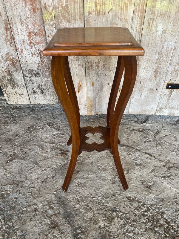Sellette Guéridon Ancien Bois Sculpté Porte Pot Vintage #D996
