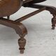 Chaise berçante danoise des années 1930, dossier haut, laine tissée à la main d'origine, bois de frêne.