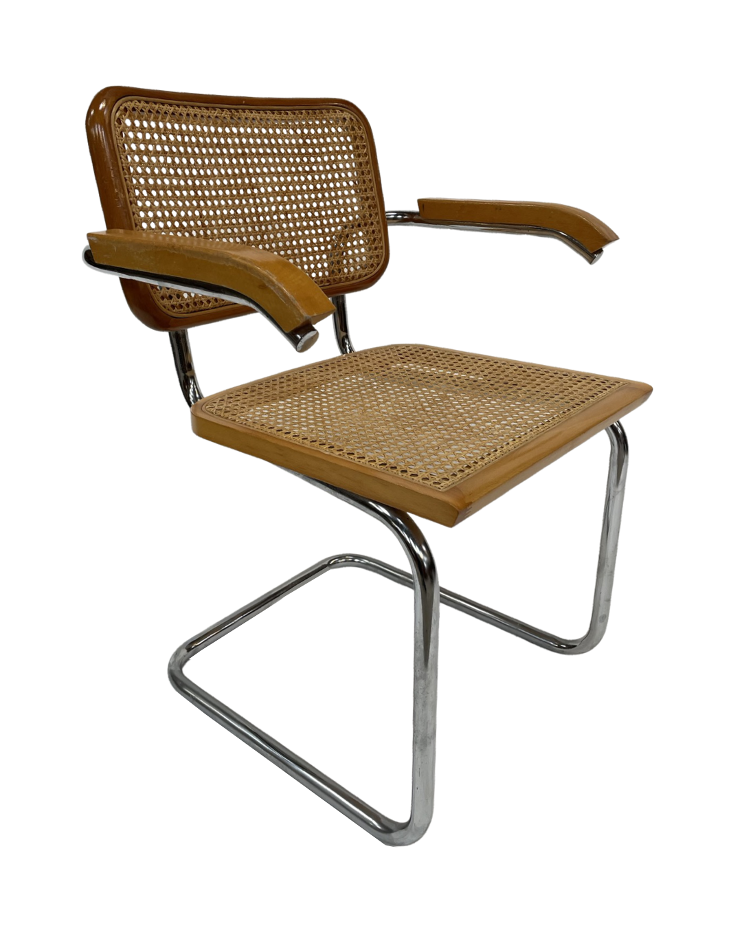 Chair Cesca model with armrests B64 in chrome