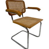 Chair Cesca model with armrests B64 in chrome