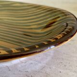 Grand plat en céramique vintage par Sarreguemines, circa 1970's