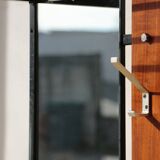 Vestiaire d’entrée vintage – Meuble à patères, miroir et rangements